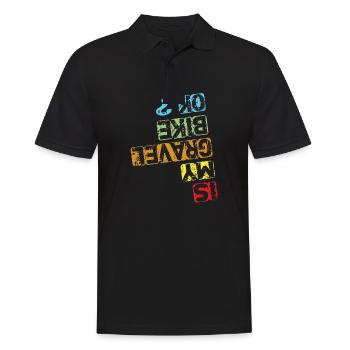 Est-ce que mon vélo de gravier ok - Gravel Bike Gravel Ride - Polo Homme - noir - Devant - Kai (181cm)