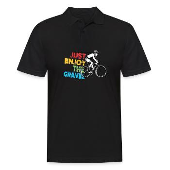Profitez simplement du gravier - Gravel Bike Gravel Ride - Polo Homme - noir - Devant - Kai (181cm)