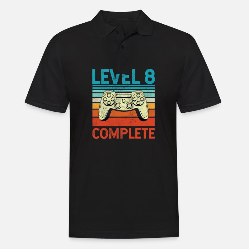 Level 8 Complete - Männer Poloshirt - Schwarz