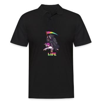 Licorne Sensemann Rosa Bunt tod sarkasmus - Polo Homme - noir - Devant - Kai (181cm)