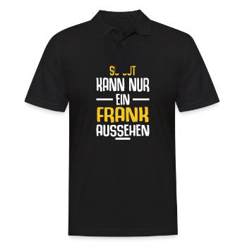 Frank Vorname Name Geburtstag - Männer Poloshirt - Schwarz - Vorne - Kai (181cm)