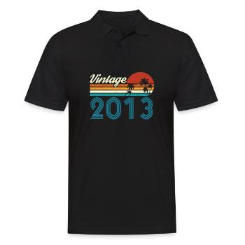 Vintage 2013 Vintage Birthday Retro Vintage - Men's Polo Shirt - black - Front - Kai (181cm)