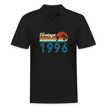 Vintage 1996 Vintage Anniversaire Rétro Vintage - Polo Homme - noir - Devant - Kai (181cm)