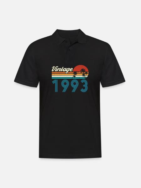 Vintage 1993 Vintage Birthday Retro Vintage - Men's Polo Shirt - black