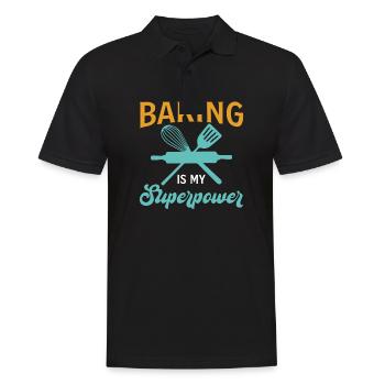 Baking Is My Superpower - Baker - Männer Poloshirt - Schwarz - Vorne - Kai (181cm)