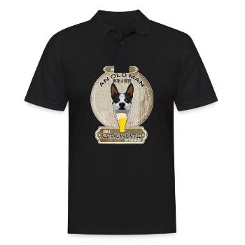 Chien de bétail australien Papa Amateur de bière - Polo Homme - noir - Devant - Kai (181cm)