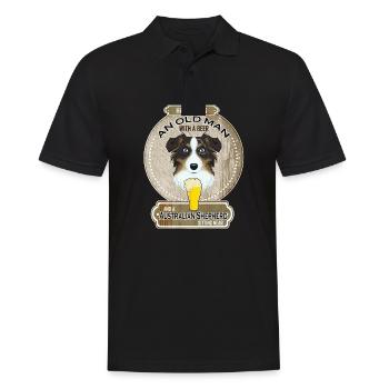 Australian Shepherd Dad Beer Lover - Männer Poloshirt - Schwarz - Vorne - Kai (181cm)
