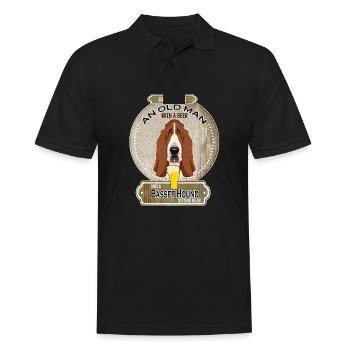 Basset Hound Dad Beer Lover - Männer Poloshirt - Schwarz - Vorne - Kai (181cm)