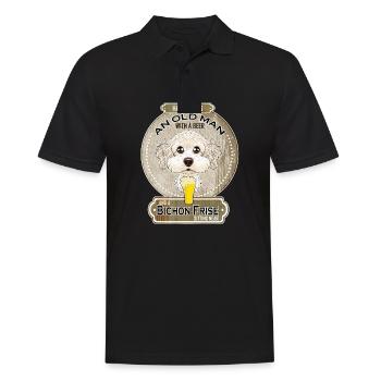 Bichon Frise Dad Beer Lover - Männer Poloshirt - Schwarz - Vorne - Kai (181cm)