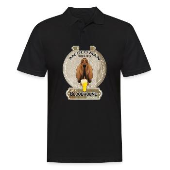 Bloodhound Dad Beer Lover - Männer Poloshirt - Schwarz - Vorne - Kai (181cm)