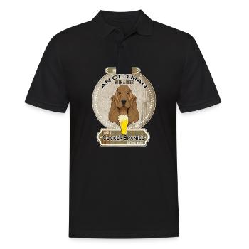 Cocker Spaniel Dad Beer Lover - Männer Poloshirt - Schwarz - Vorne - Kai (181cm)