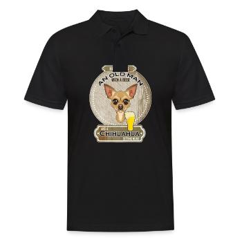 Chihuahua Dad Beer Lover - Männer Poloshirt - Schwarz - Vorne - Kai (181cm)