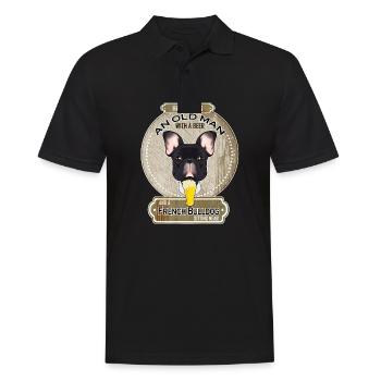 French Bulldog Dad Beer Lover - Männer Poloshirt - Schwarz - Vorne - Kai (181cm)