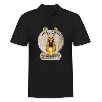 German Shepherd Dad Beer Lover - Männer Poloshirt - Schwarz - Vorne - Kai (181cm)