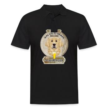 Golden Retriever Dad Beer Lover - Männer Poloshirt - Schwarz - Vorne - Kai (181cm)