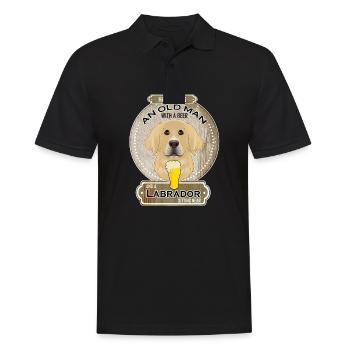 Labrador Dad Beer Lover - Männer Poloshirt - Schwarz - Vorne - Kai (181cm)