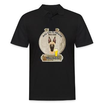 Malinois Dad Beer Lover Mechelaar - Men's Polo Shirt - black - Front - Kai (181cm)