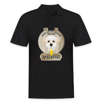 Maltese Dad Beer Lover - Männer Poloshirt - Schwarz - Vorne - Kai (181cm)