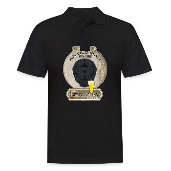 Newfoundland Dad Beer Lover - Männer Poloshirt - Schwarz - Vorne - Kai (181cm)
