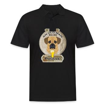 Puggle Dad Beer Lover - Männer Poloshirt - Schwarz - Vorne - Kai (181cm)