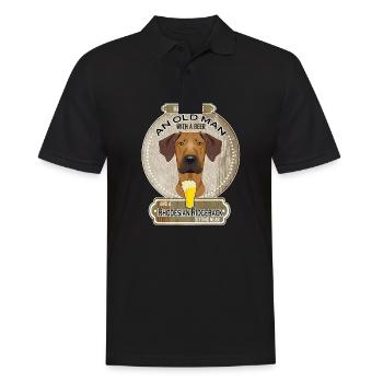 Rhodesian Ridgeback Dad Beer Lover - Männer Poloshirt - Schwarz - Vorne - Kai (181cm)