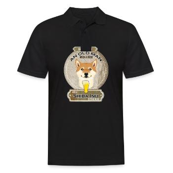 Shiba Inu Dad Beer Lover - Männer Poloshirt - Schwarz - Vorne - Kai (181cm)
