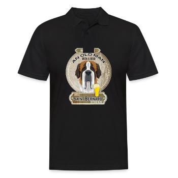 Saint Bernard Dad Beer Lover - Männer Poloshirt - Schwarz - Vorne - Kai (181cm)
