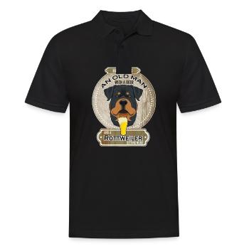 Rottweiler Dad Beer Lover - Männer Poloshirt - Schwarz - Vorne - Kai (181cm)