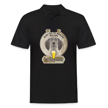 Weimaraner Dad Beer Lover - Männer Poloshirt - Schwarz - Vorne - Kai (181cm)