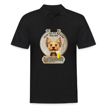 Yorkshire Terrier Dad Beer Lover - Männer Poloshirt - Schwarz - Vorne - Kai (181cm)