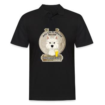 West Highland Terrier Papa Amateur de bière - Polo Homme - noir - Devant - Kai (181cm)