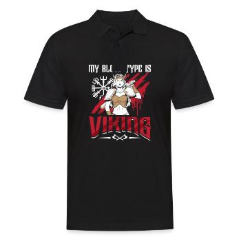 Norse Viking Mythology Drinking Design for Viking - Männer Poloshirt - Schwarz - Vorne - Kai (181cm)