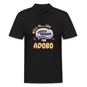 Provide Speech Therapy for Adobo Funny Speech - Männer Poloshirt - Schwarz - Vorne - Kai (181cm)