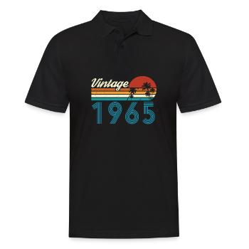Vintage 1965 Vintage Birthday Retro Vintage - Men's Polo Shirt - black - Front - Kai (181cm)