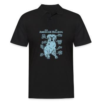 Anatomy of an American Bulldog - Männer Poloshirt - Schwarz - Vorne - Kai (181cm)