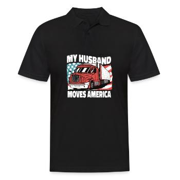 Mon mari déménage en AmériqueTrucker - Polo Homme - noir - Devant - Kai (181cm)