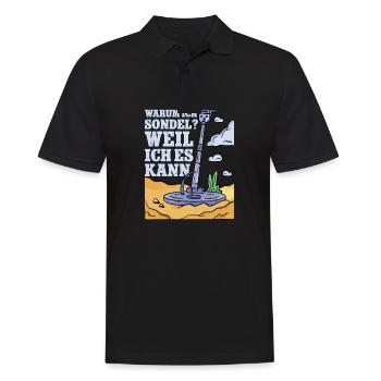 Sondeln Sondel Metalldetektor Schatzsuche - Männer Poloshirt - Schwarz - Vorne - Kai (181cm)