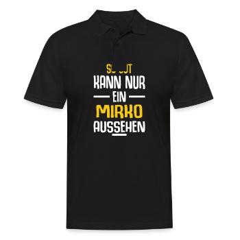 Mirko Vorname Name Geburtstag - Männer Poloshirt - Schwarz - Vorne - Kai (181cm)