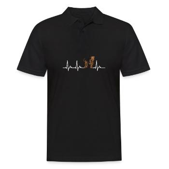Airedale Terrier Gift Chiens - Polo Homme - noir - Devant - Kai (181cm)