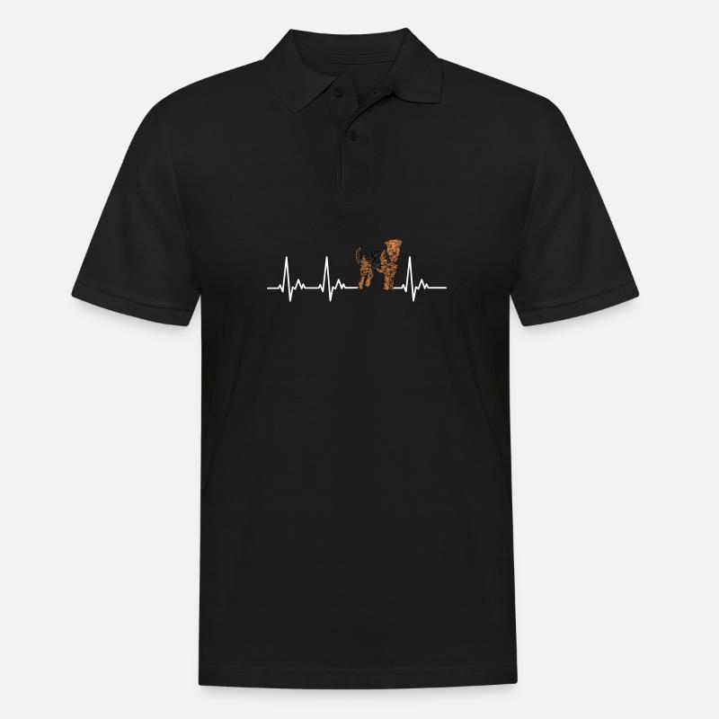 Airedale Terrier Gift Chiens - Polo Homme - noir