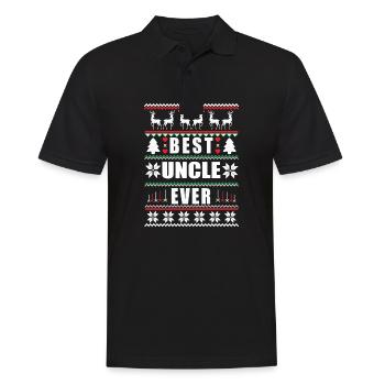 Funny Ugly Christmas Best Uncle Ever - Men's Polo Shirt - black - Front - Kai (181cm)