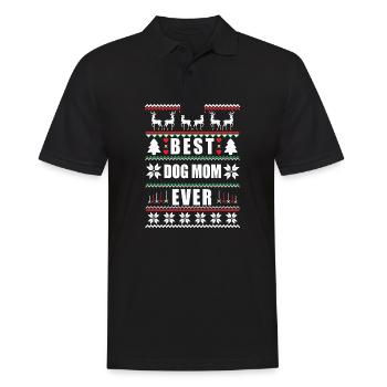 Drôle moche Noël Meilleur chien maman jamais - Polo Homme - noir - Devant - Kai (181cm)