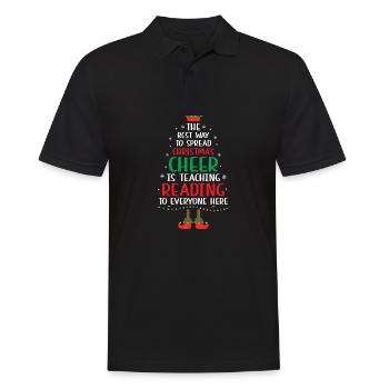 The Best Way to Spread Christmas Cheer is Teaching - Männer Poloshirt - Schwarz - Vorne - Kai (181cm)