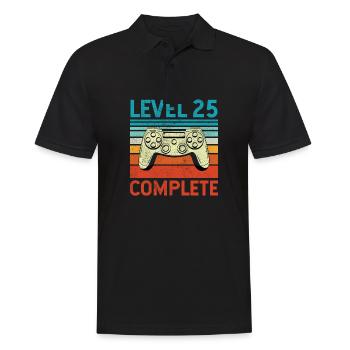 Level 25 Complete - Männer Poloshirt - Schwarz - Vorne - Kai (181cm)