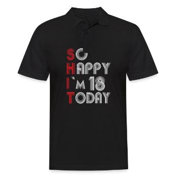 18 Geburtstag - Männer Poloshirt - Schwarz - Vorne - Kai (181cm)