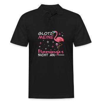 Flamingo Junggesellenabschied Frauen jga Saufen - Männer Poloshirt - Schwarz - Vorne - Kai (181cm)