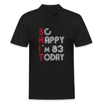 83 birthday - Men's Polo Shirt - black - Front - Kai (181cm)