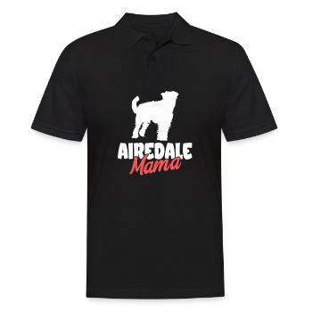 Airedale Terrier Mama Gift Chiens - Polo Homme - noir - Devant - Kai (181cm)
