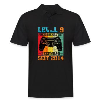 Gaming Geburtstag 2014 Level 9 - Männer Poloshirt - Schwarz - Vorne - Kai (181cm)