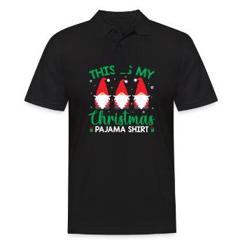 Réveillon de Noël - Ceci est mon pyjama de Noël - Polo Homme - noir - Devant - Kai (181cm)